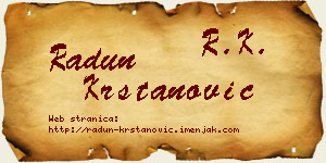 Radun Krstanović vizit kartica